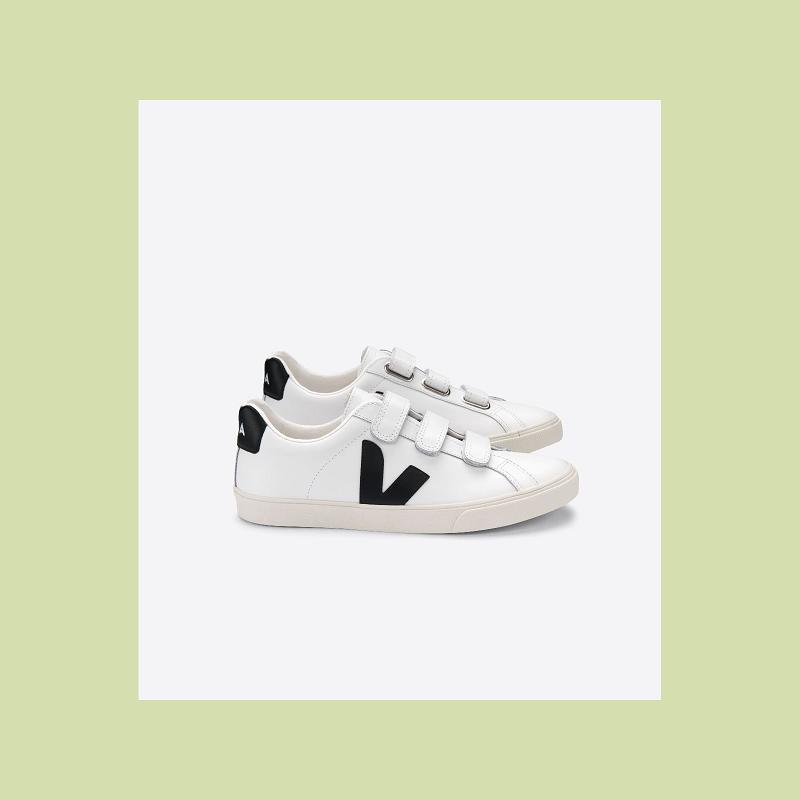 Zapatillas Veja Mujer Madrid - Esplar Tenis Blancas Negras Cuero ES2144056